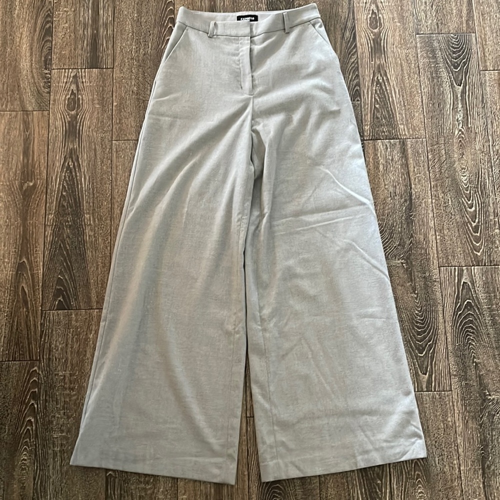 Express Wide Leg High Rise Grey